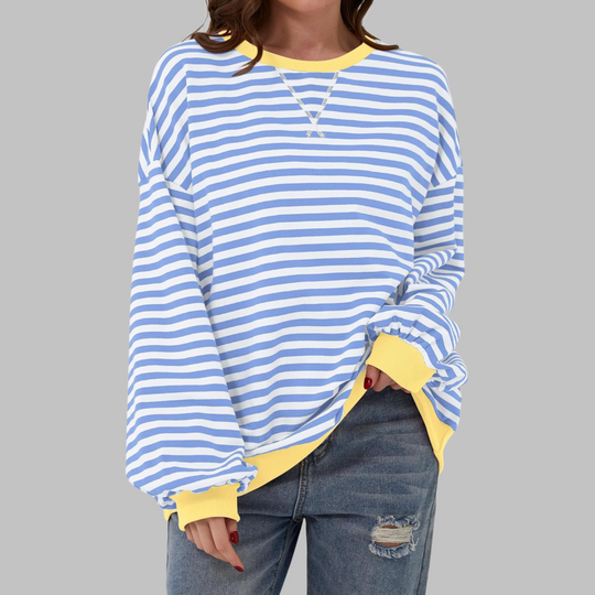 Michelle | Stijlvolle Gestreepte Oversized Trui