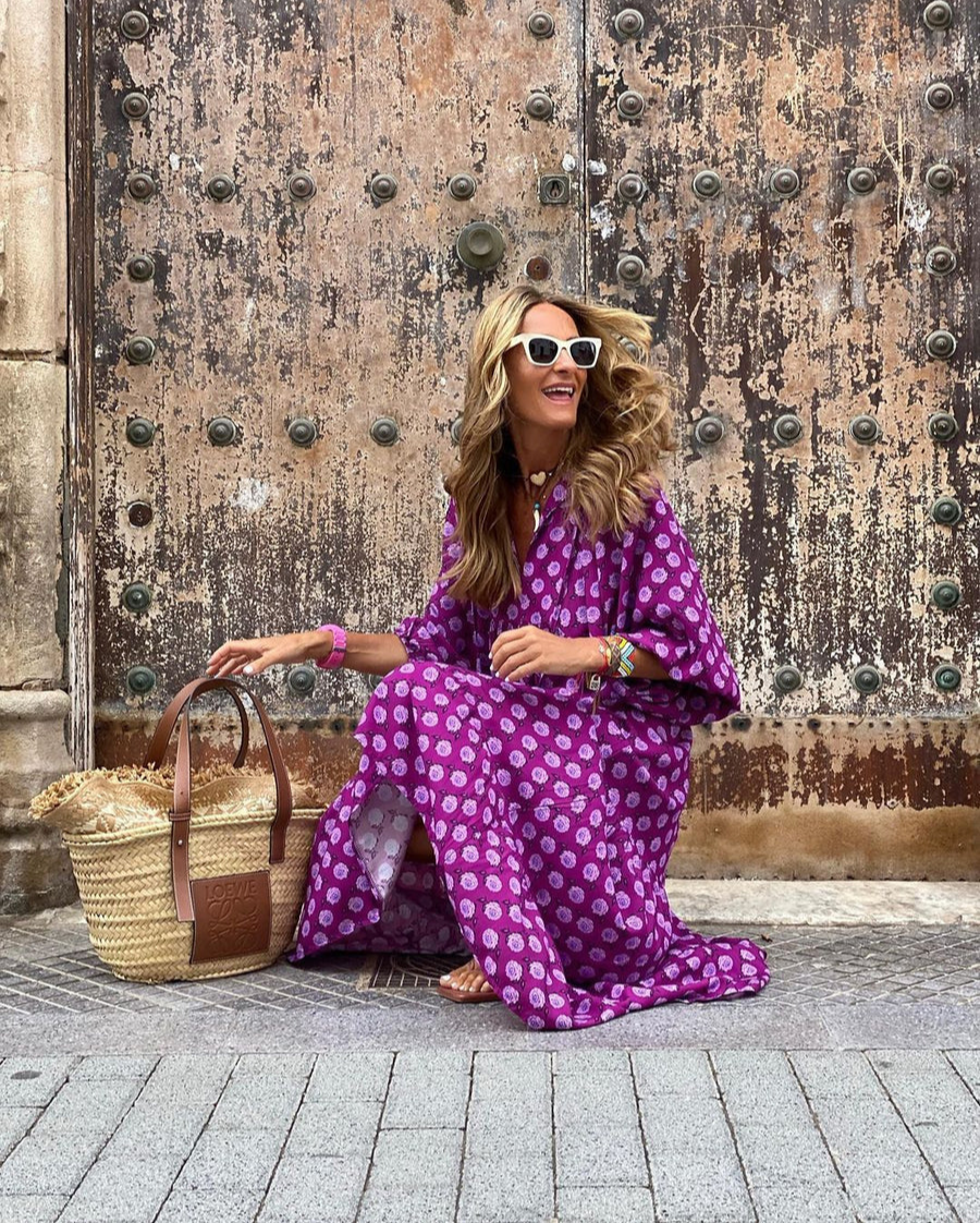 Elaine | Boho Maxi Jurk Dames Met Print