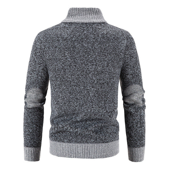 Sebas – Wollen cardigan met kraag en klassieke look