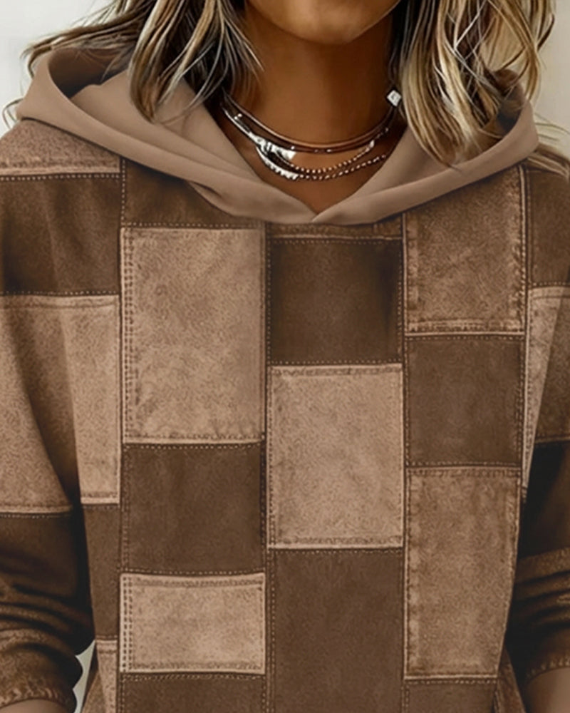 Grace - Stijlvolle Geruite Hoodie