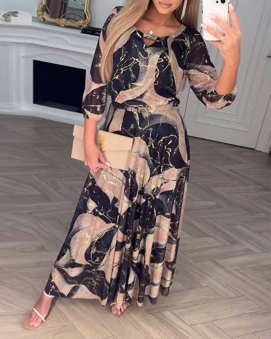 Vivian - Elegante Maxi Jurk met Ceintuur