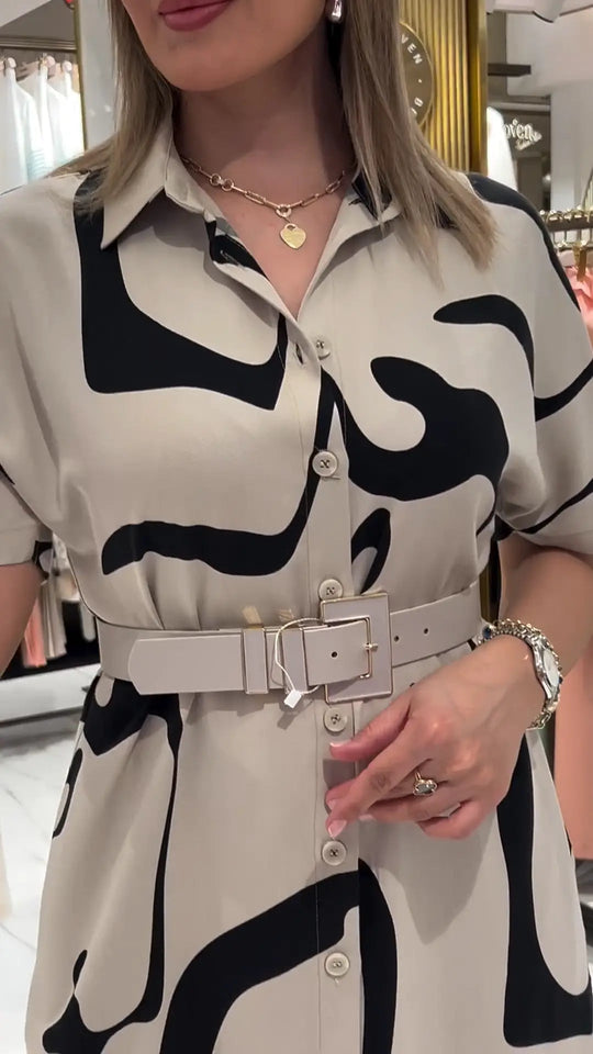 Anouk - Lange Overhemdjurk met Print
