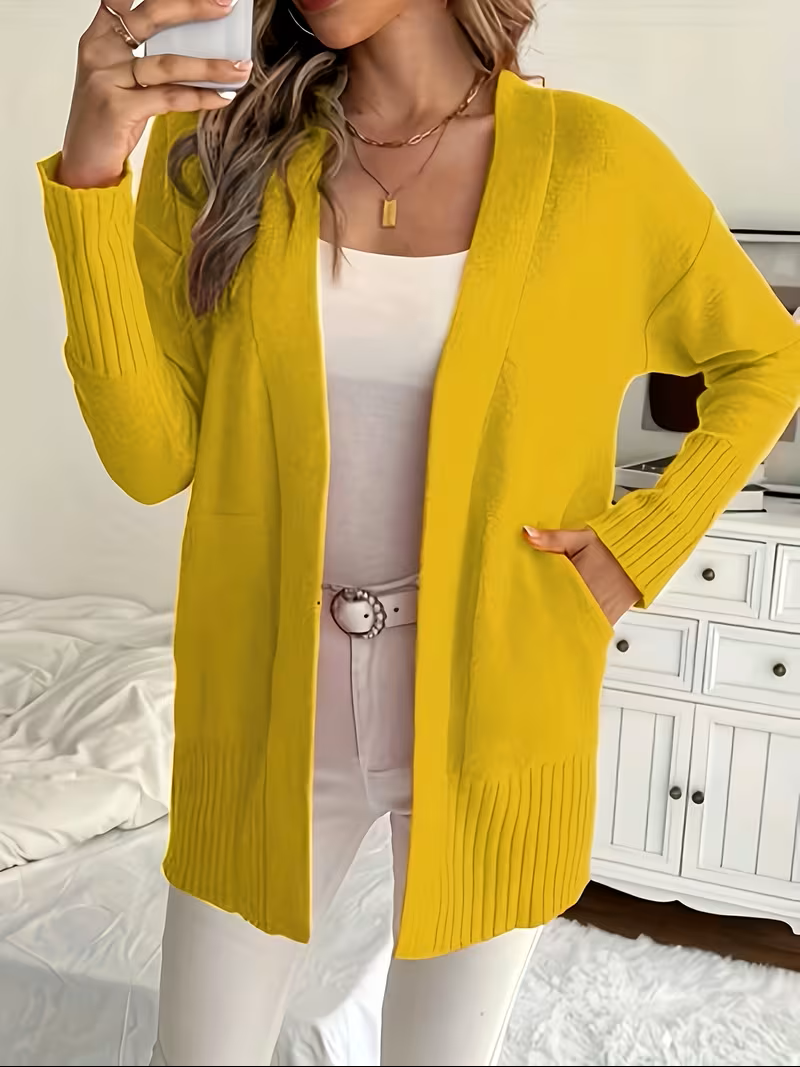 Ellen - Elegant Oversized Ribgebreid Vest
