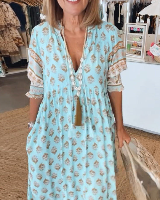 Tuniek Jurk Dames Boho Met Print - Demi