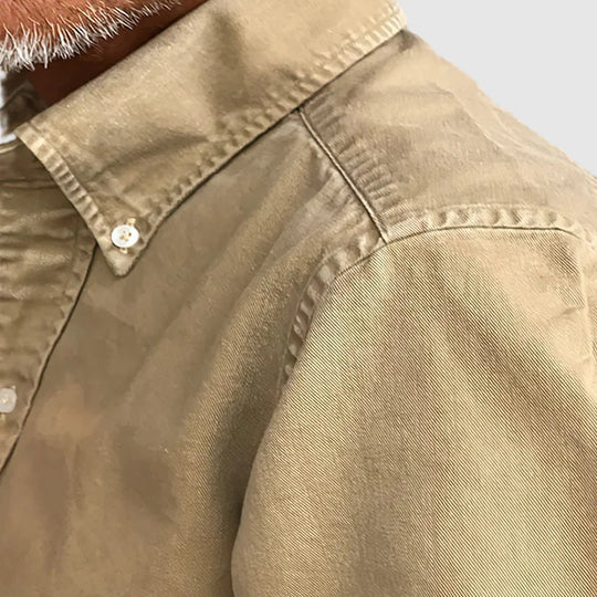Matthias – Vintage Herenhemd Met Gewassen Look En Lange Mouwen