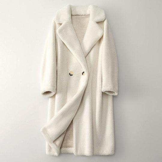 Joanne - Elegante Wollen Teddy Mantel Winterjas