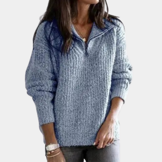 Dames Trui Halve Rits Chic Modern Comfortabel