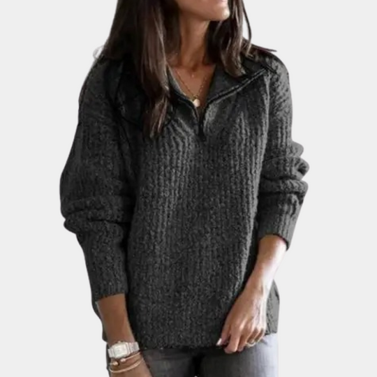 Dames Trui Halve Rits Chic Modern Comfortabel