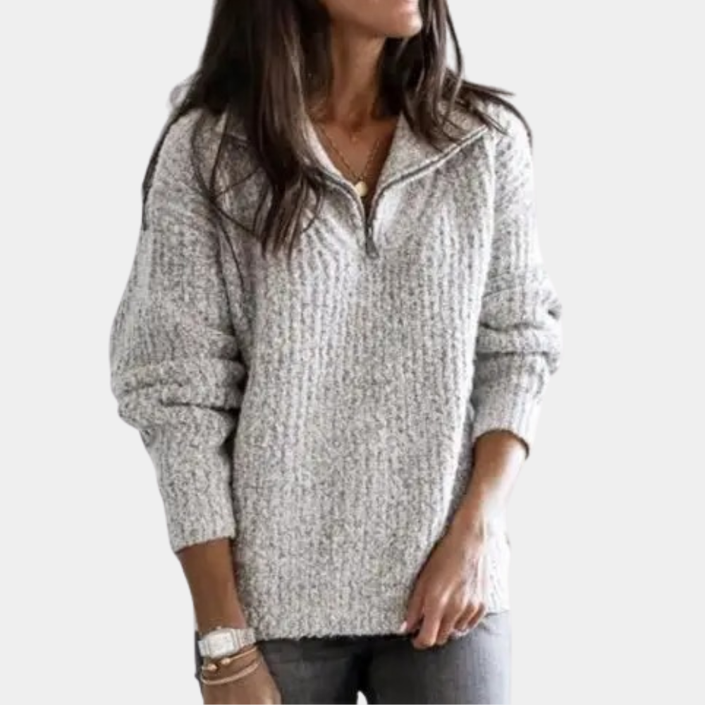 Dames Trui Halve Rits Chic Modern Comfortabel