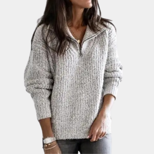 Dames Trui Halve Rits Chic Modern Comfortabel