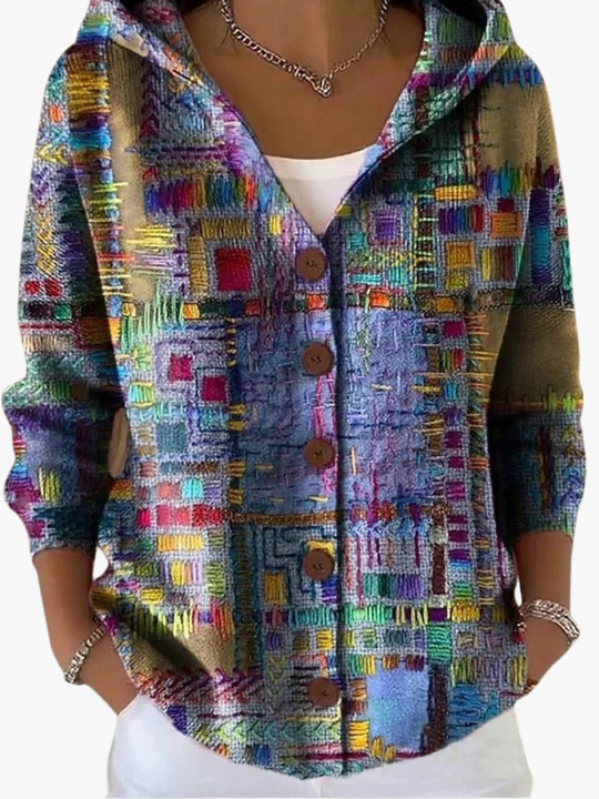 Renate - Stijlvol Vintage Patchwork Vest