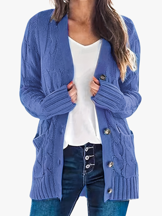 Michelle - Elegant Oversized Kabelgebreid Vest