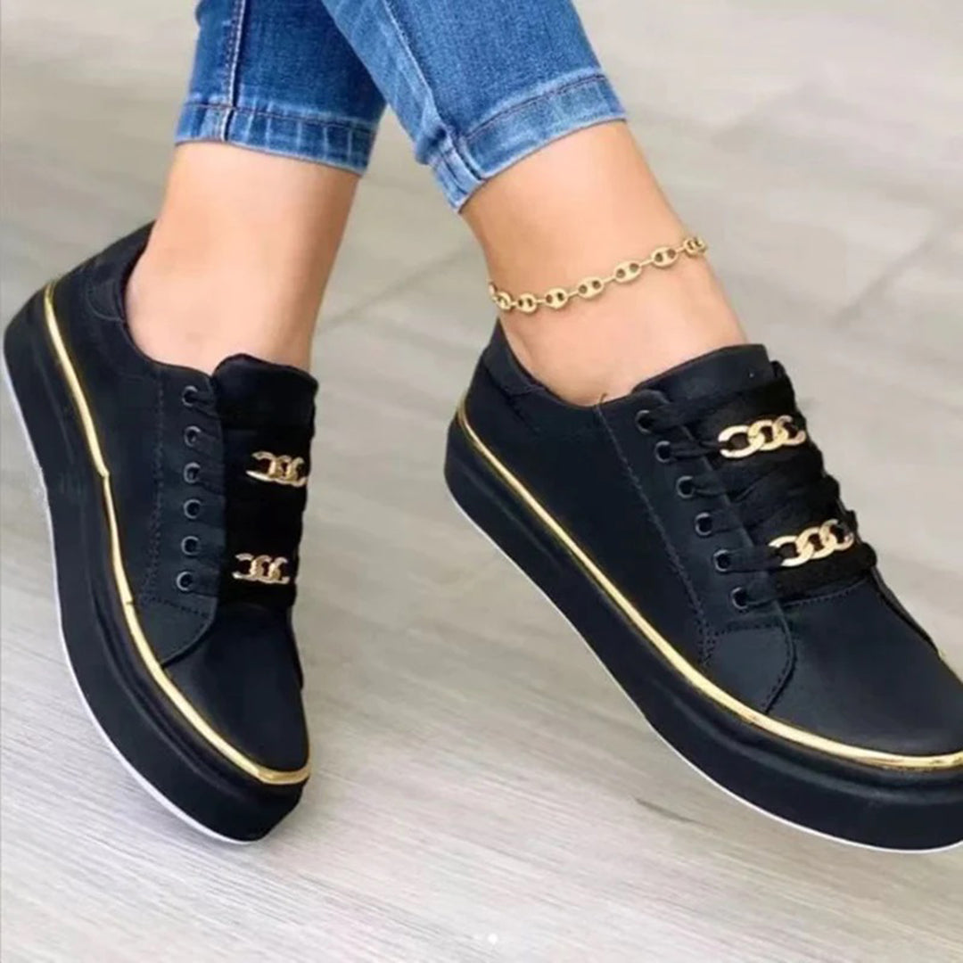 Luna - Sneakers Gouden Details Dames