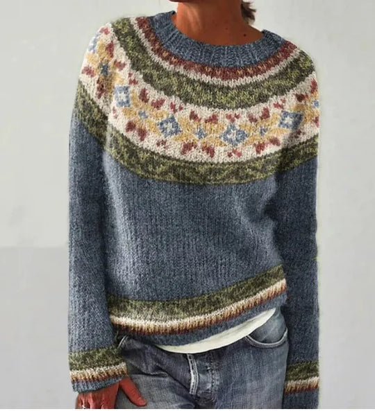 Nathalie - Stijlvolle Vintage Gebreide Trui