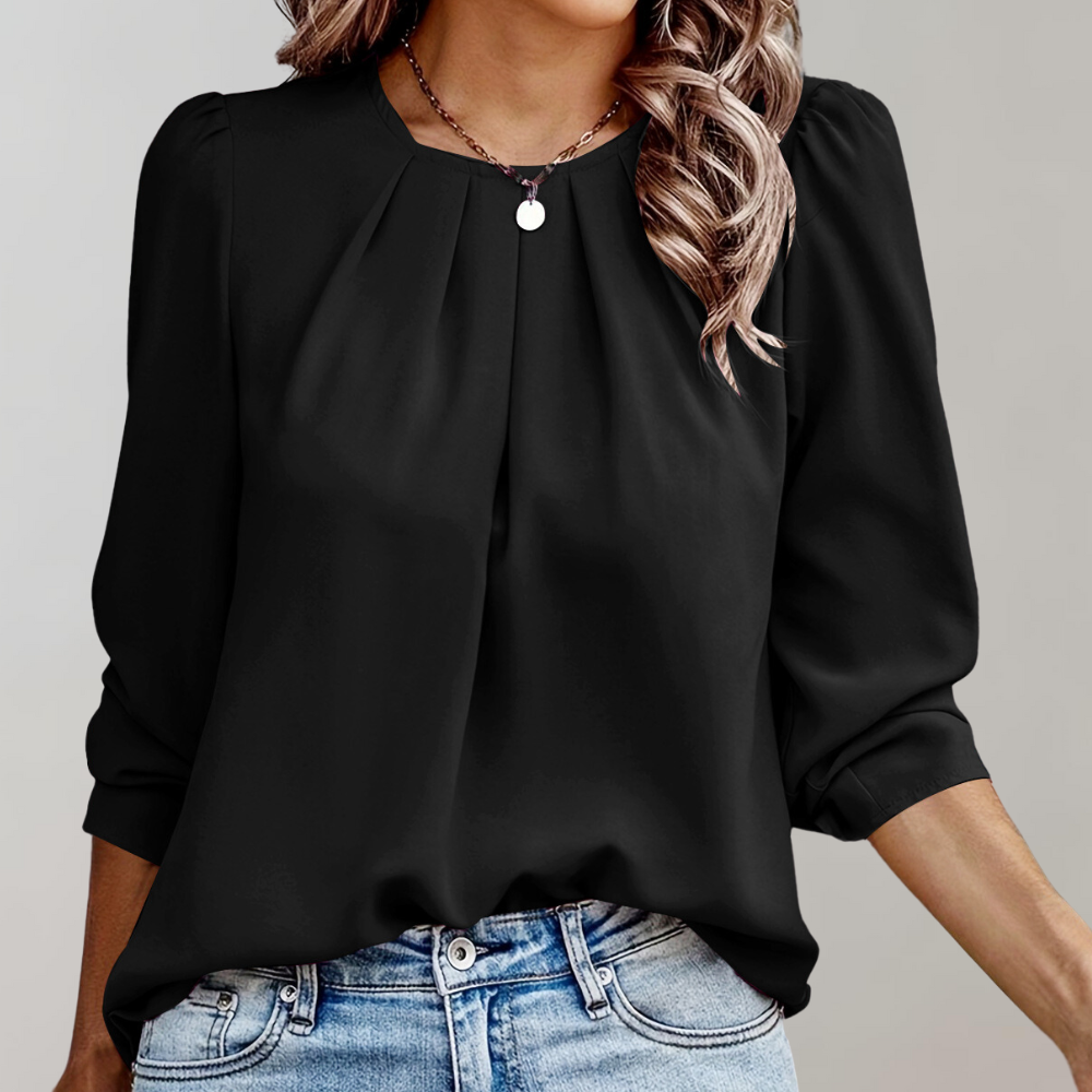 Levana - Blouse Met Pofmouwen En Trendy Look