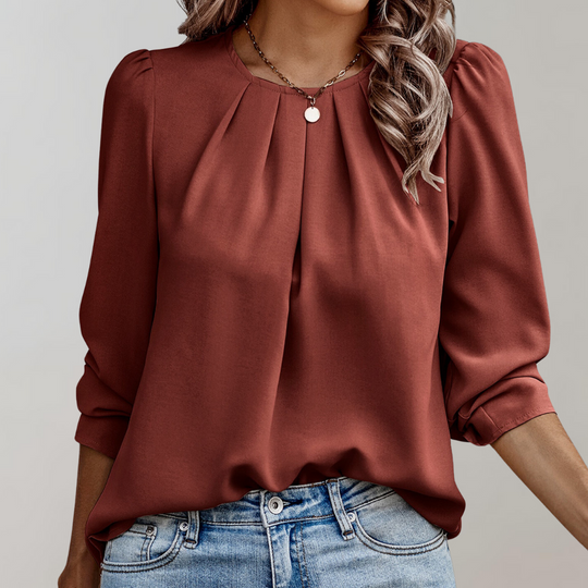 Levana - Blouse Met Pofmouwen En Trendy Look