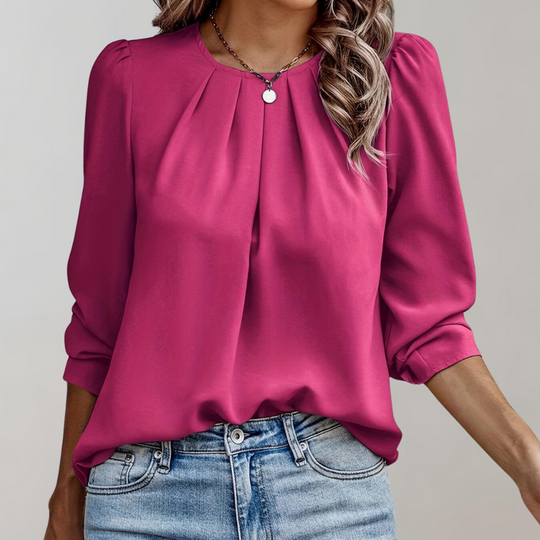 Levana - Blouse Met Pofmouwen En Trendy Look