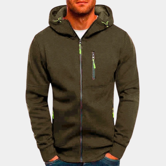 Heren Trui Met Rits Capuchon Sportief Comfortabel