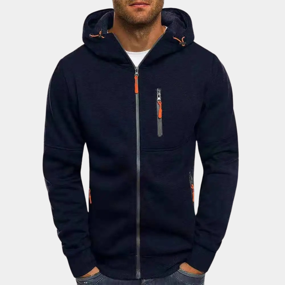 Heren Trui Met Rits Capuchon Sportief Comfortabel