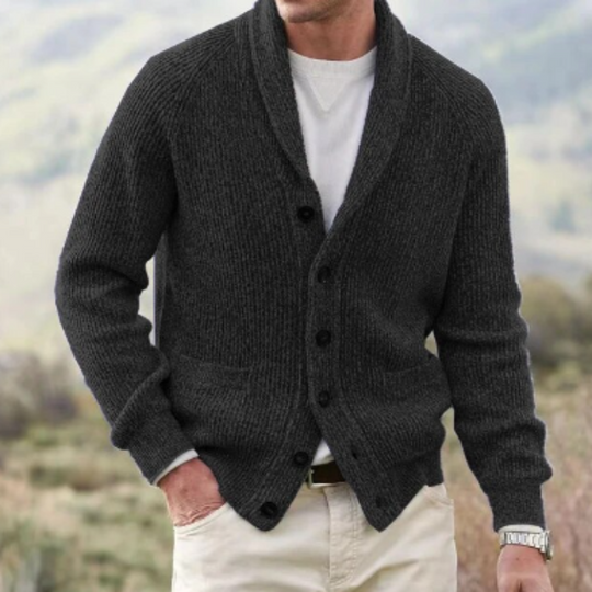 Stefano - Klassiek Grofgebreid Knopen Vest