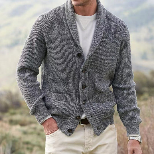 Stefano - Klassiek Grofgebreid Knopen Vest