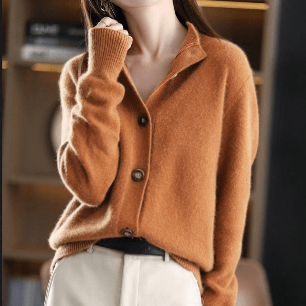 Helen - Elegant Cashmere Knopen Vest