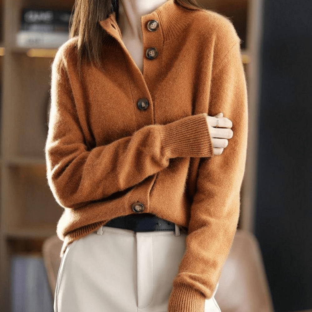 Helen - Elegant Cashmere Knopen Vest