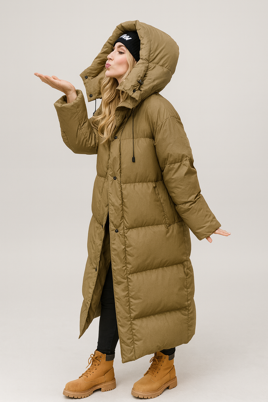 Jolanda - Stijlvolle Lange Gewatteerde Winterjas