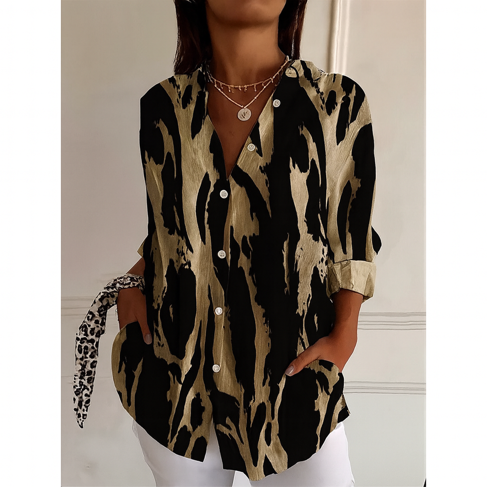 Dames Blouse Met Zebra Print Stijlvol - Emma