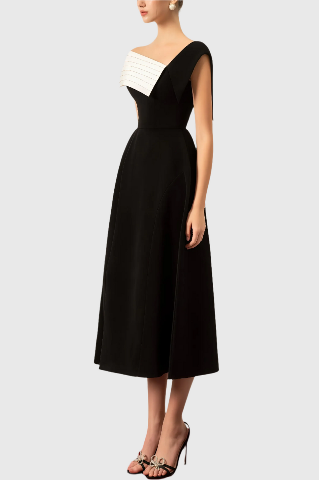 Midi Jurk Dames Elegant One Shoulder - Grace