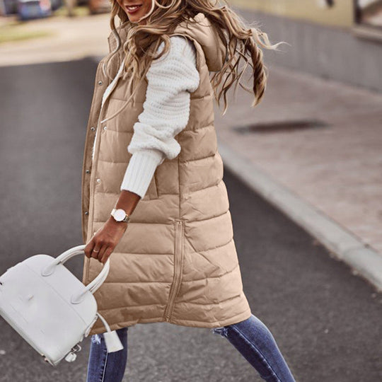 Annemarie - Elegant Lang Gewatteerd Gilet