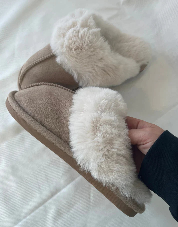 Mila – Beige teddybeerschoenen, stijlvol en warm voor dagelijks gebruik