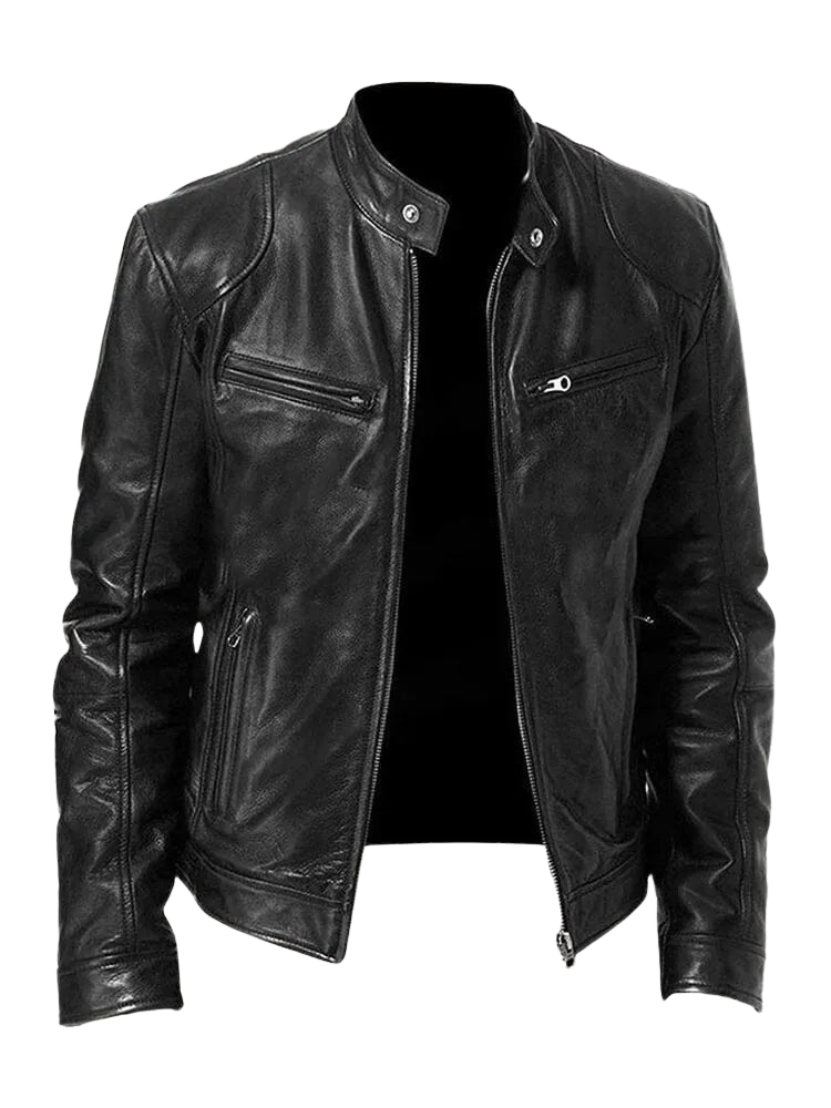 Angelo | Verfijnde Slim Fit Leren Jas