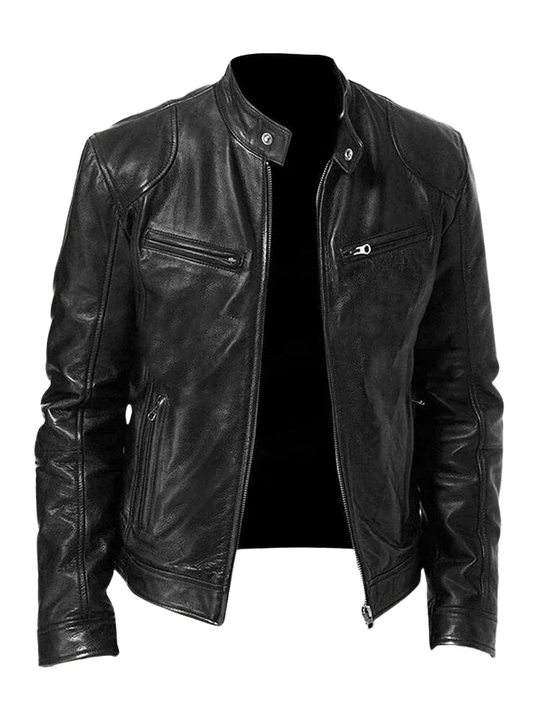 Angelo | Verfijnde Slim Fit Leren Jas