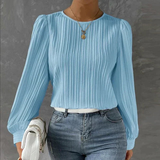 Gestreepte Blouse Dames Lange Mouw Elegant - Lara