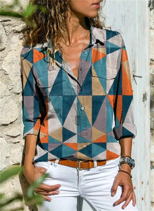 Yasmina - Zomerse Blouse Met Stijlvolle Afwerking Voor Dames