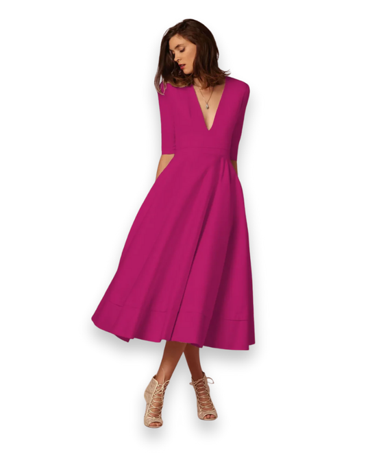 Elegante midi-jurk voor dames | Comfortabel en vrouwelijk
