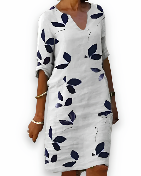 Casual damesjurk met v-hals | Comfortabel en flatterend