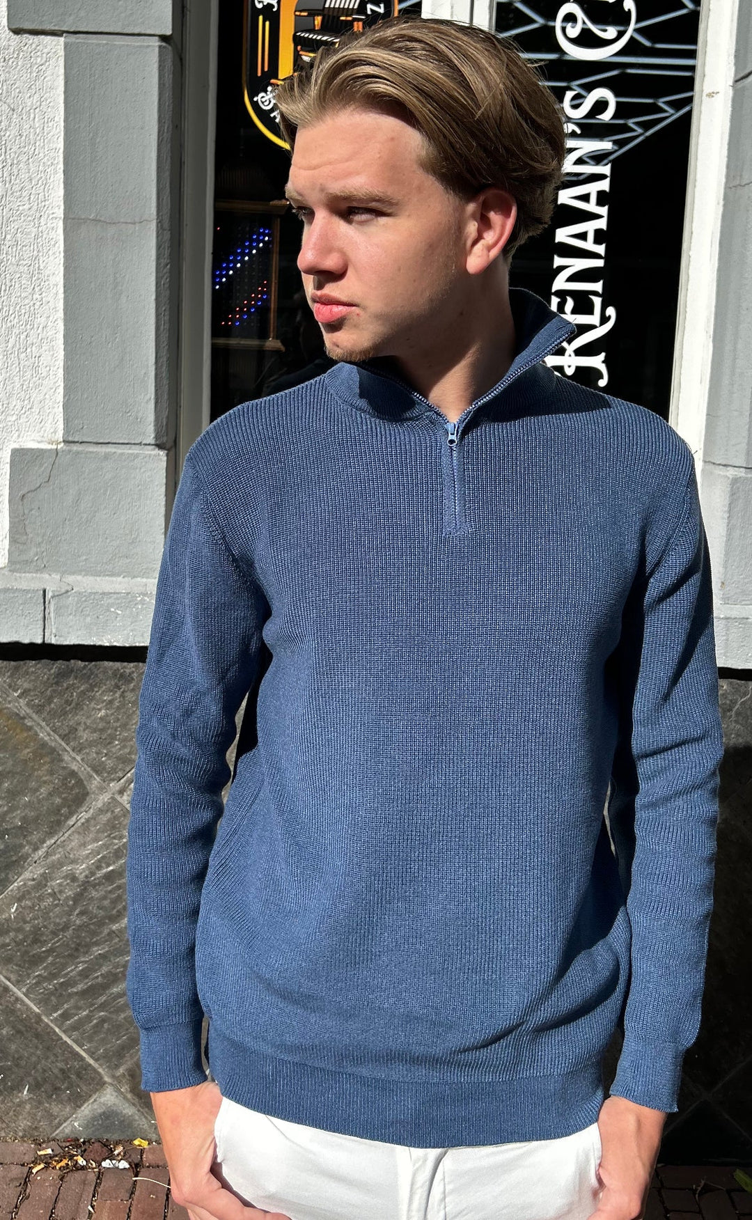 Lucas – Warme half-zip trui voor heren