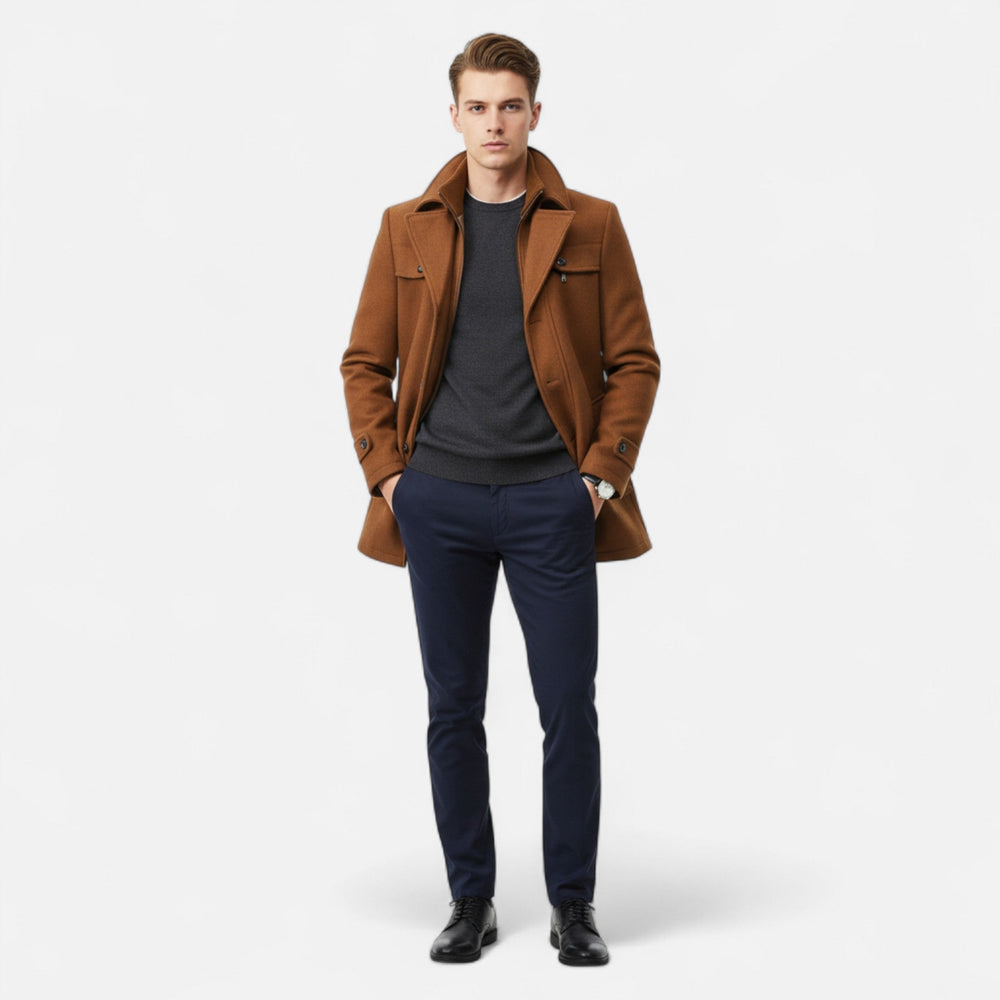 Nathan - Trenchcoat Wol Rits Heren