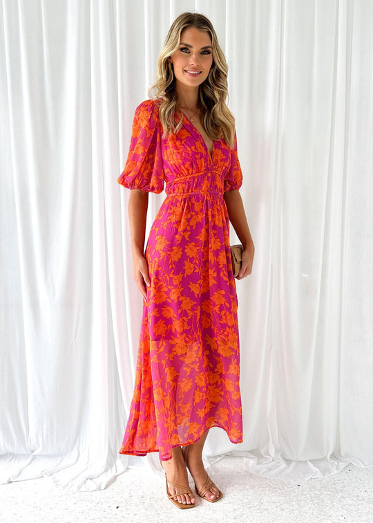 Claudia – Luchtige Zomerjurk Met Een Speels Patroon, Linnenmix