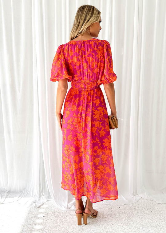 Claudia – Luchtige Zomerjurk Met Een Speels Patroon, Linnenmix