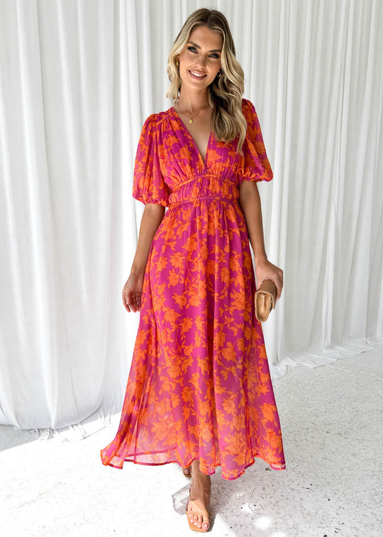 Claudia – Luchtige Zomerjurk Met Een Speels Patroon, Linnenmix