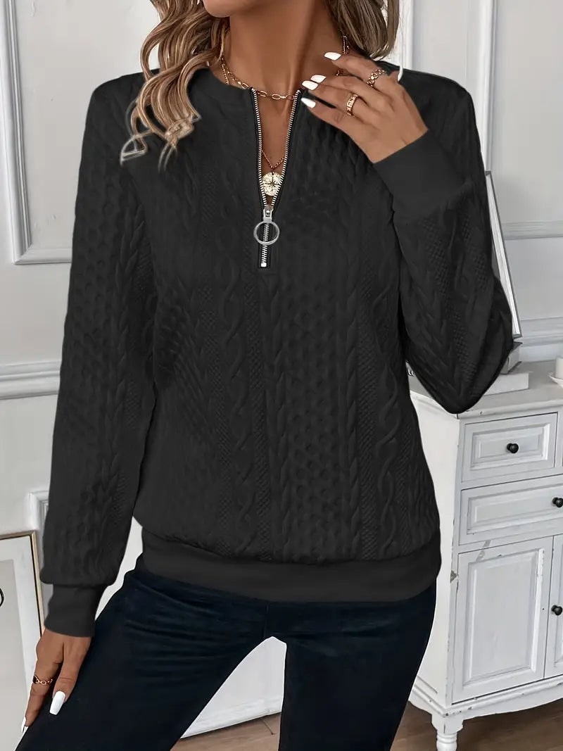 Tessa – Stijlvolle half-zip sweater voor dames