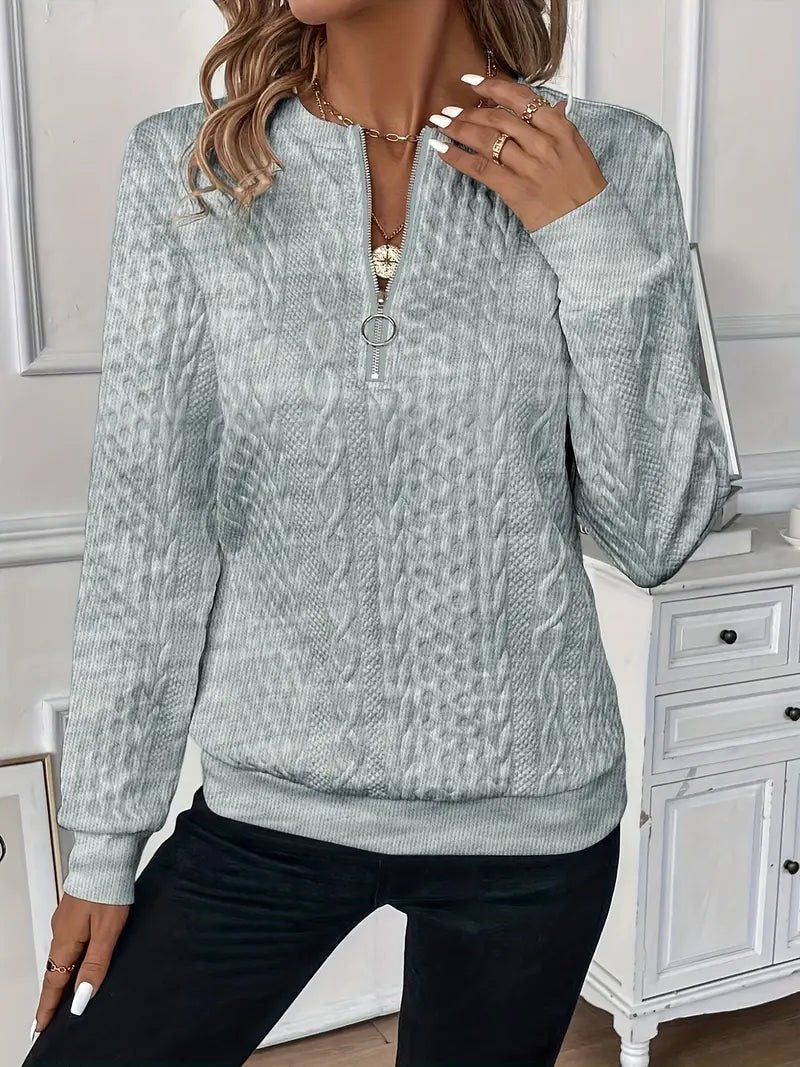 Tessa – Stijlvolle half-zip sweater voor dames