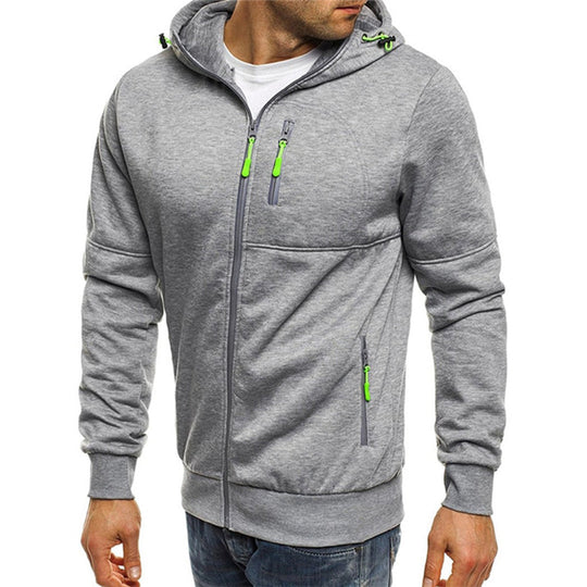 Heren Trui Met Rits Capuchon Sportief Comfortabel