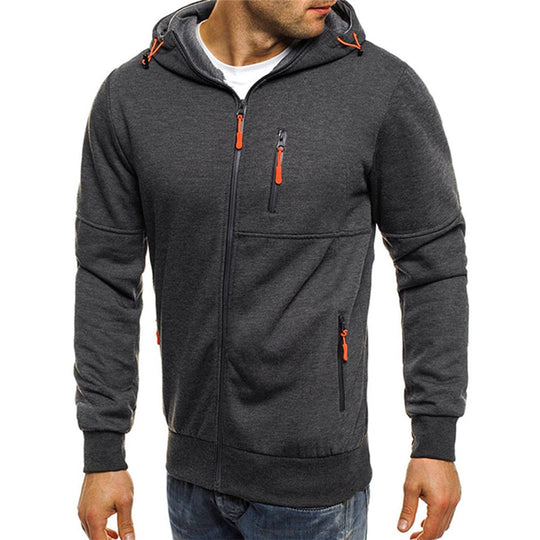 Heren Trui Met Rits Capuchon Sportief Comfortabel