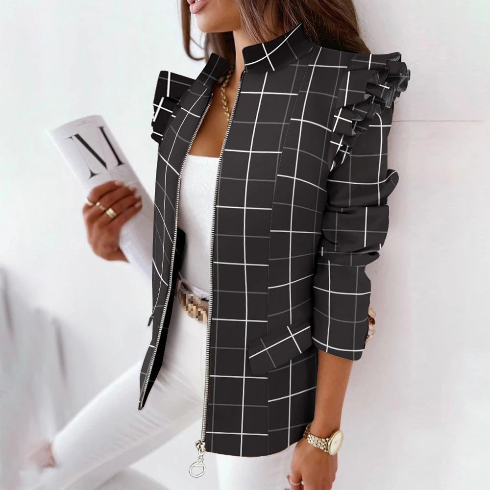 Manon | Stijlvolle Grafische Print Blazer