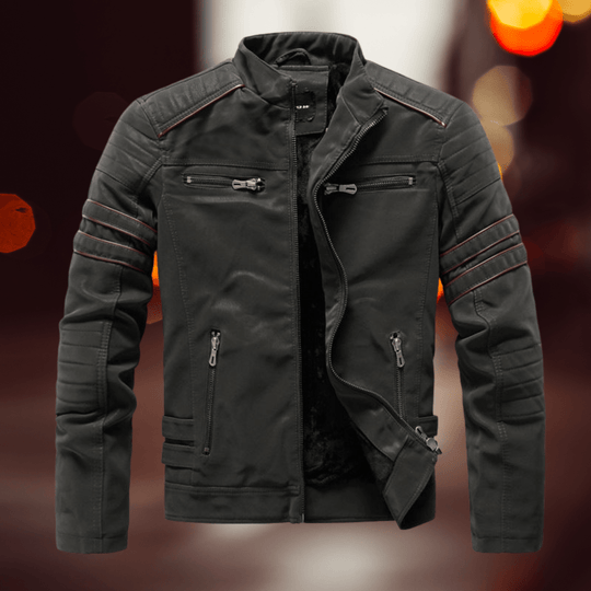 Leonardo | Stijlvolle Slim Fit Bikerjack