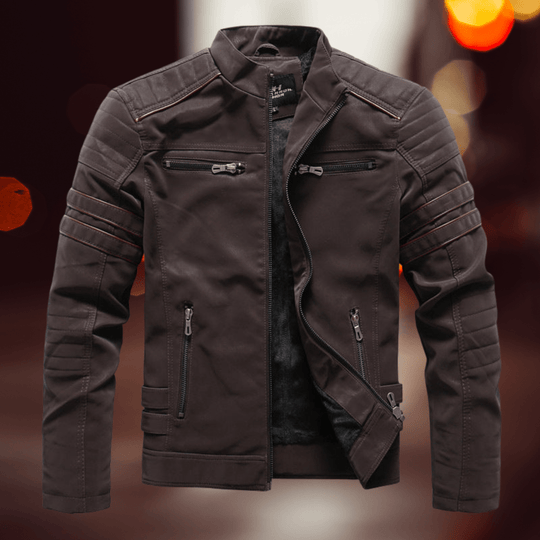 Leonardo | Stijlvolle Slim Fit Bikerjack